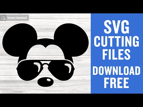 Mickey Mouse Sunglasses Svg Free Cutting Files for Silhouette Instant Download