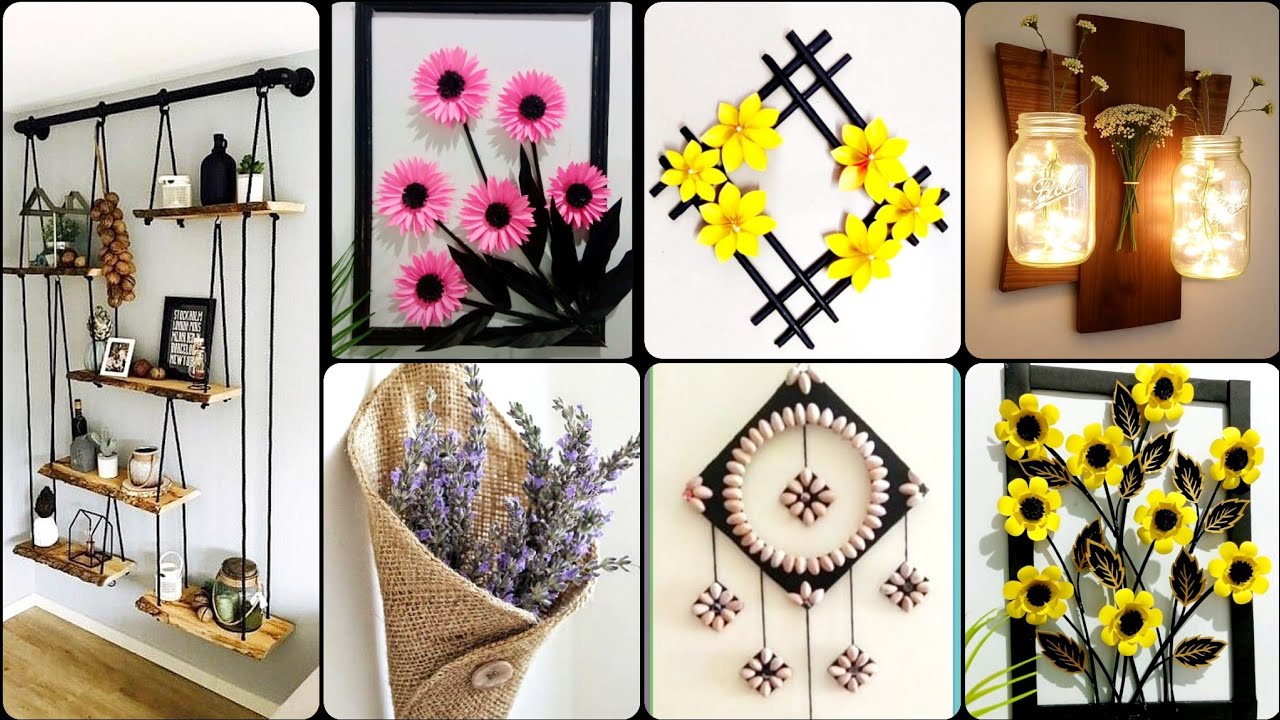 ♻️Easy Wall Hanging Decor DIY 🧵✨ | Lighting Wall Home Decoration Ideas 🌟