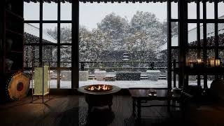 Relax in a Cozy Winter Ambience | Cozy Snow and Crackling Fire Sound 8 Hours | Winter Ambience by The Relaxing Town 4,159 views 4 months ago 8 hours, 8 minutes