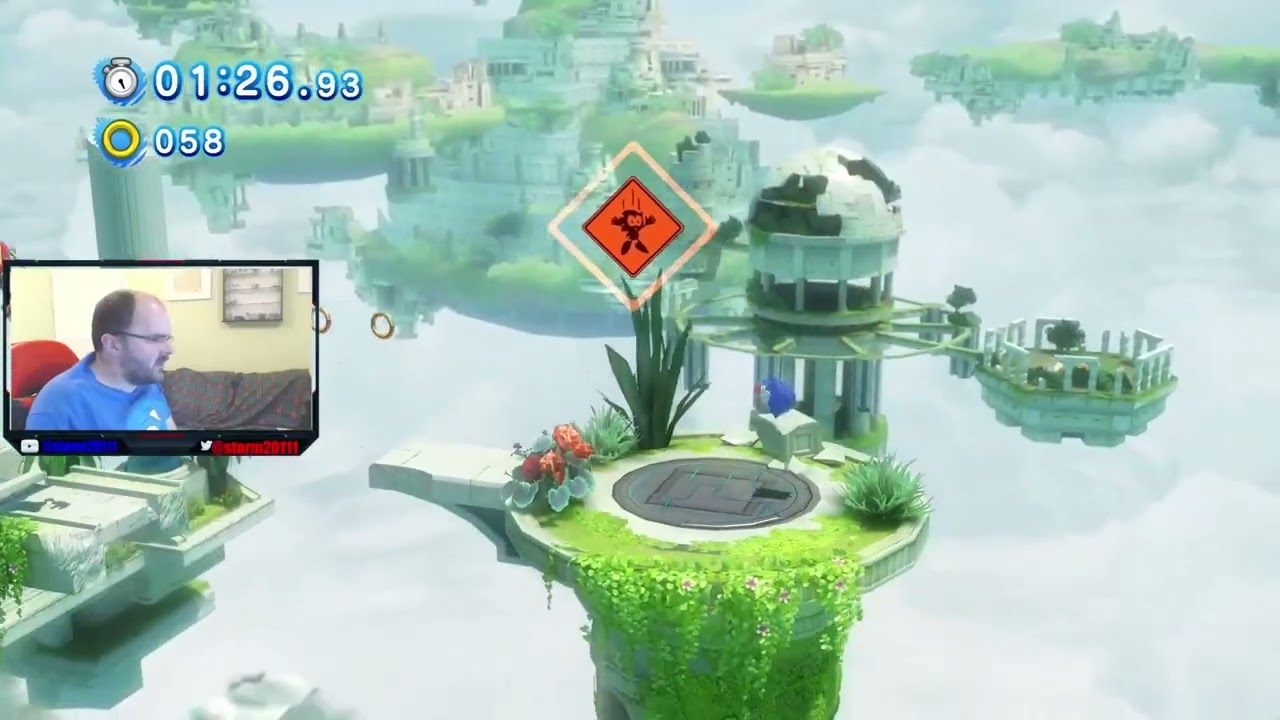 Sonic x Shadow Generations Sky Sanctuary Zone, акт 1, коллекционирование чао