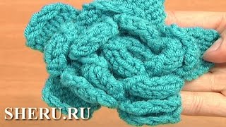 Knitted 3D Flower Patterns Урок 23 Объемный вязаный цветок Knitted 3D Flower Patterns Урок 23 Объемный вязаный цветок