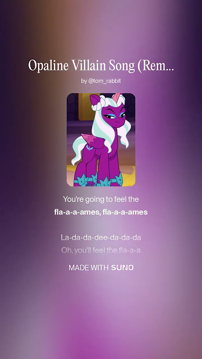 My Little Pony: Tell Your Tale (Song AI) ▶️ Opaline Villain Song (Remix 2) #mylittlepony #opaline