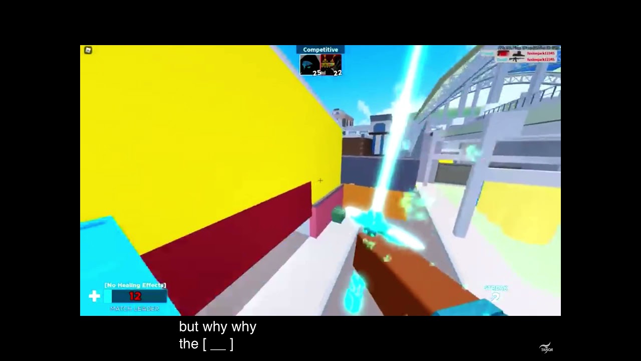 Fusion jack swearing by 1v1ing  TanqR (Roblox Arsenal)