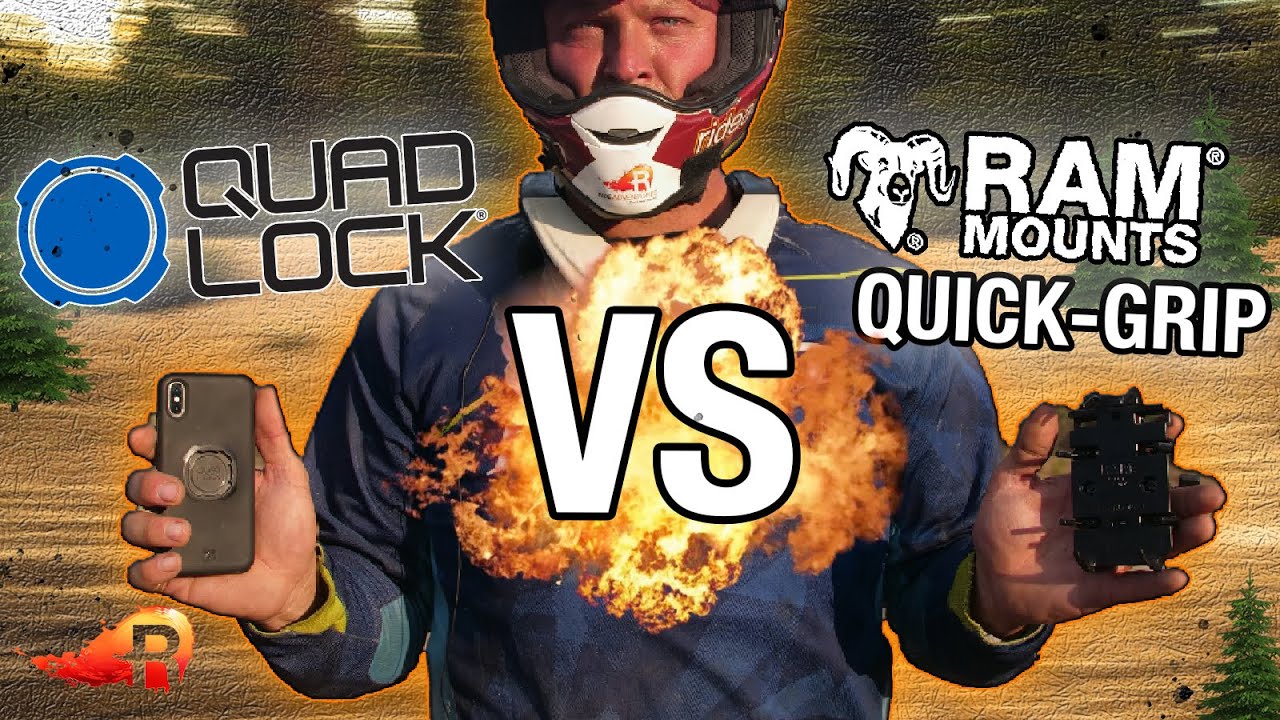 Motorcycle Cell Phone Mount Battle: Quad Lock vs. RAM