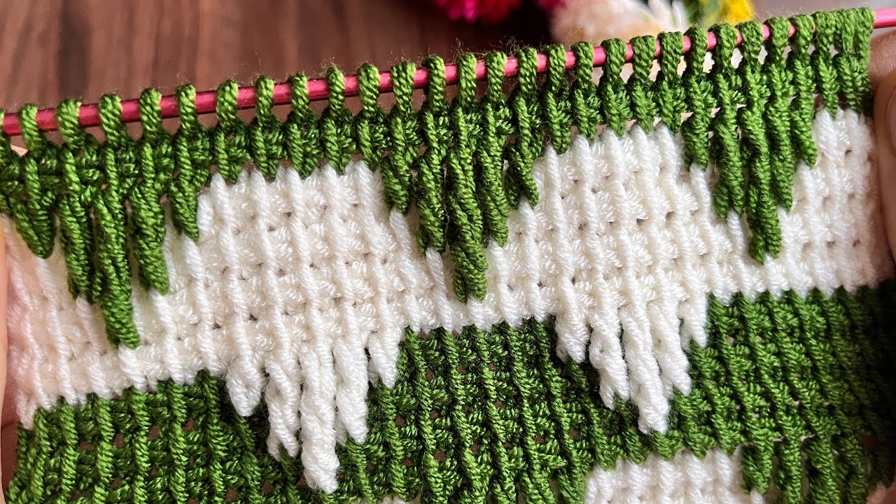 Hem çok kolay hem de çok şık Yapmaya değer Tunus işi örgü # tunusişi