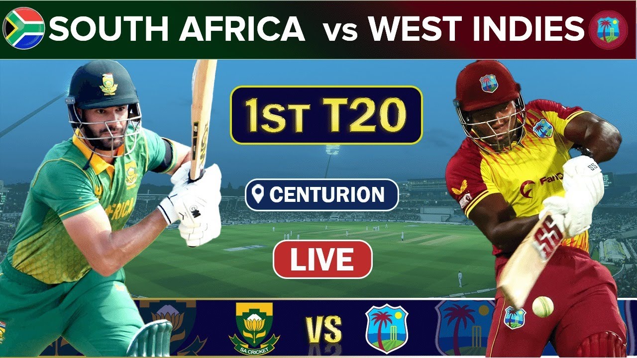 LIVE SOUTH AFRICA vs WEST INDIES 1st T20 MATCH LIVE SA vs WI 1st T20 LIVE COMMENTARY SA INN