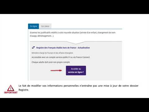 Actualisation des coordonnées Registre des Français établis hors de France