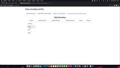 Crear una tabla dinámica con conexión a base de datos con PHP y MySQL