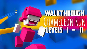 No Mistakes! Chameleon Run Walkthrough, Level 1 - 11!