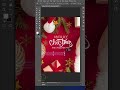 Merry Christmas poster design in Photoshop CC #short #graphicsdesign