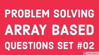 Problem Solving Array Question Set #02 #39 mp4