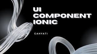 UI component ionic
