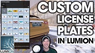 How to Add CUSTOM LICENSE PLATES in Lumion 12