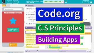 How to Build a Multi-Screen App - Lesson 2.15 Tutorial with Answers Code.org CS Principles