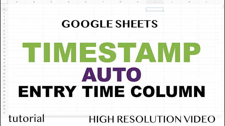 Google Sheets - Add Timestamp When Cell Changes - Apps Script