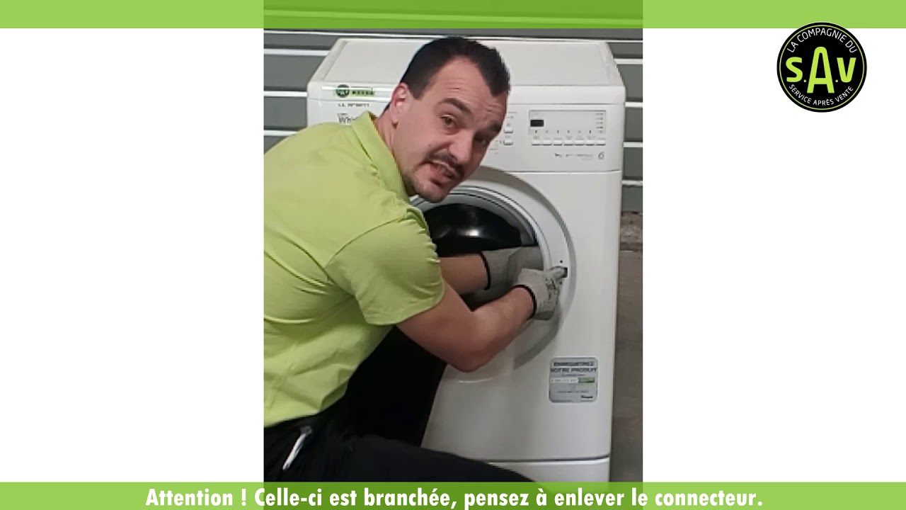 Changer la sécurité de porte d'un lave-linge - YouTube