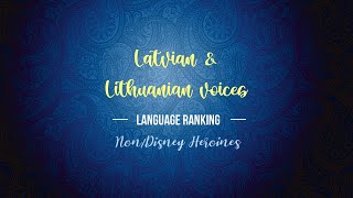 Non/Disney Heroines | Latvian & Lithuanian ranking (Latviešu & Lietuvių)