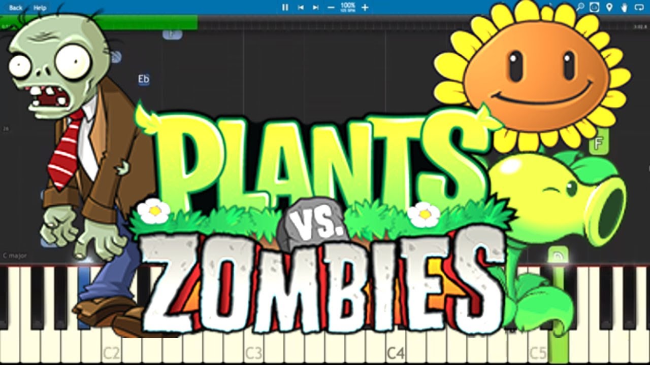 Plants Vs Zombies Theme Song - Easy Piano Tutorial - Youtube