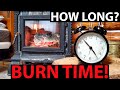 Will One Log Last Overnight? Wood Burning Stove Burn Time In Log Cabin In The Winter Using One Log