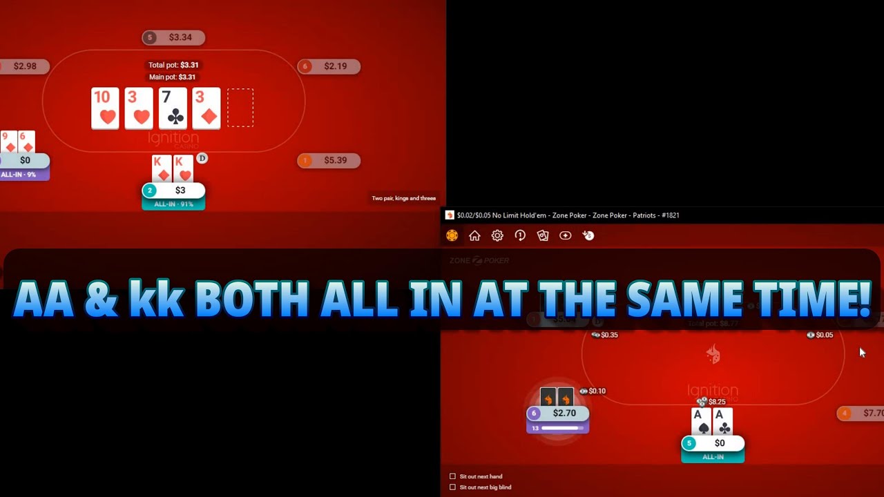 ZONE POKER BANKROLL BUILDING SESSION 11! AA & KK BOTH ALL IN AT THE