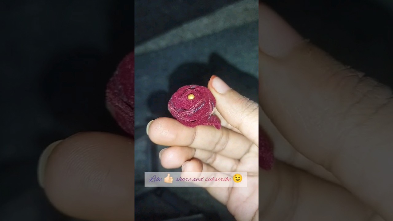 rose flower from velvet cloth 