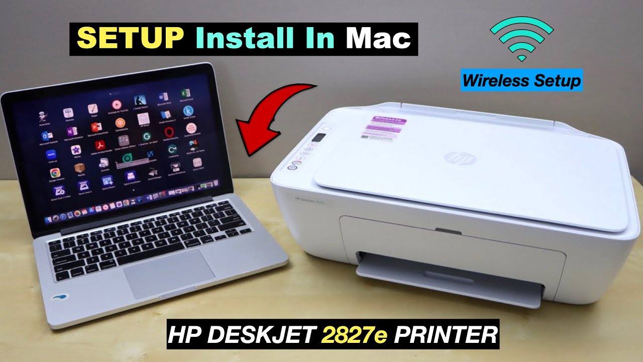 Настройка HP DeskJet 2827e, установка на MacBook, загрузка драйверов, настройка беспроводной сети!