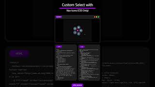 Custom Select with Nav Icons 🎯✨ (CSS Only) #htmlcss #css3 #keyframes