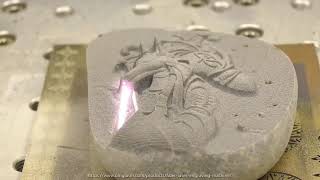 Masterpiece 2.5D 3D Stone Engraving, 60W Mopa Fiber Laser OMG-X