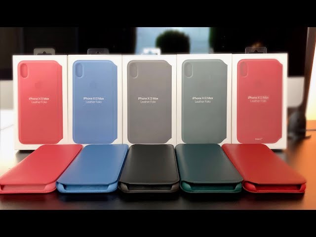 Apple Leather Folio Case for iPhone XS // iPhone XS Max - Review (ALL  Colors!) 
