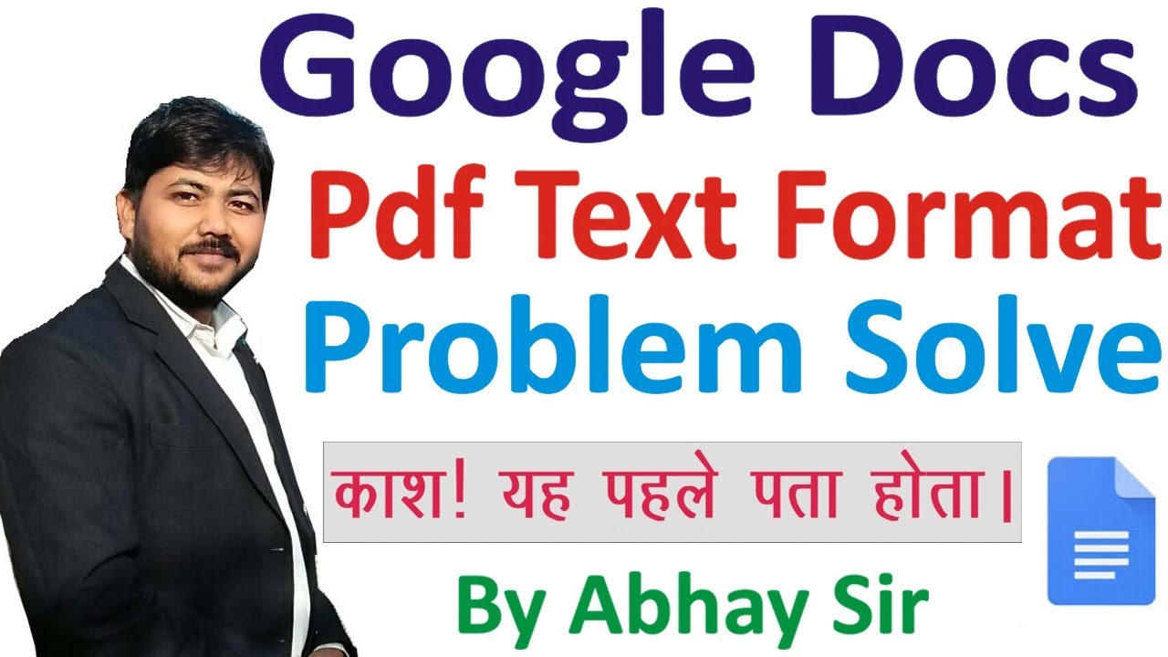 Google Docs Pdf Text Format Problem Solve| Google Docs Tutorial in ...