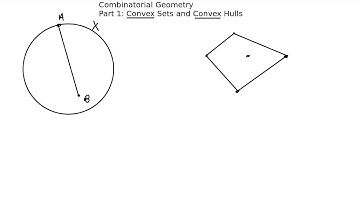 Combinatorial Geometry Part 1: Convex Sets and Convex Hulls