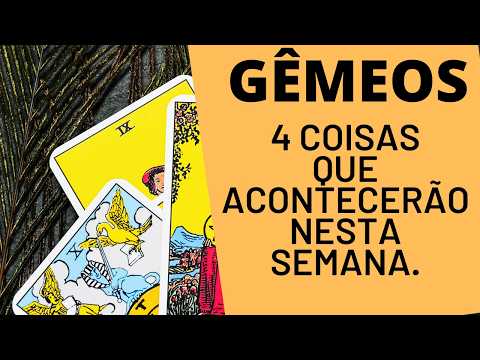 GÊMEOS♊| 4 REVELAÇÕES PARA ESTA SEMANA! ( HORÓSCOPO/TAROT).