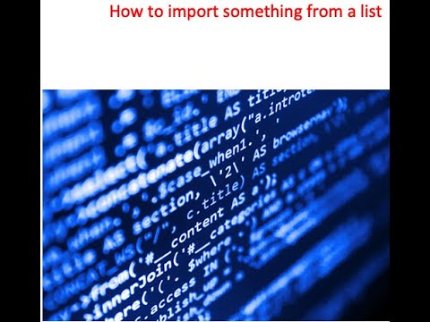 How to import