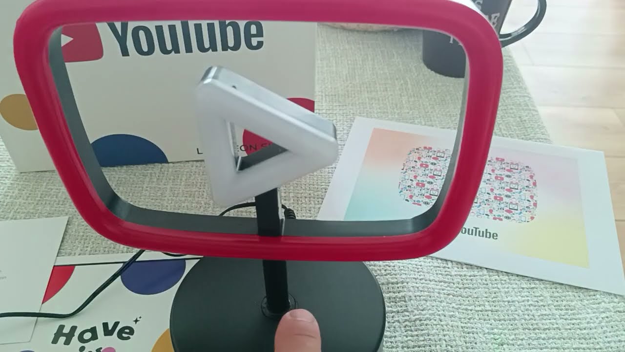 Неоновая кнопка YouTube! Led Neon Sign! 