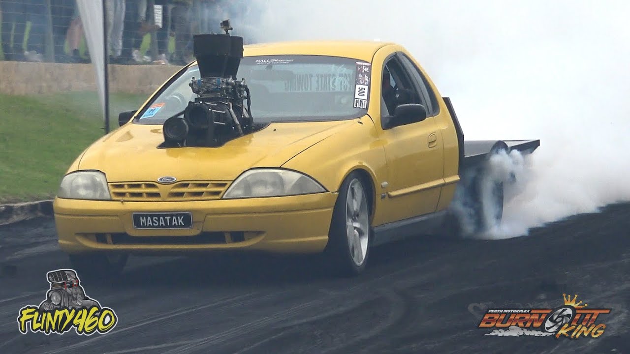 BLOWN LS1 AU FALCON "MASATAK" AT BURNOUT KING YouTube