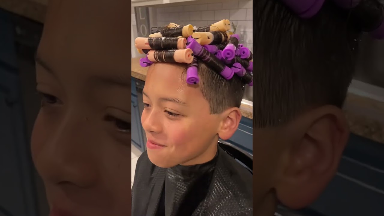 Diy guy perm tutorial using purple & peach rods 