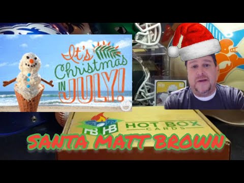 Christmas in July! Santa Matt from Hot Box Cards delivering Spartans & Lions.