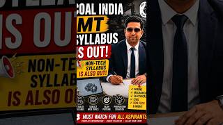 🚨 Coal India MT Non-Tech Syllabus Out | Ab Taiyari Start Karo!