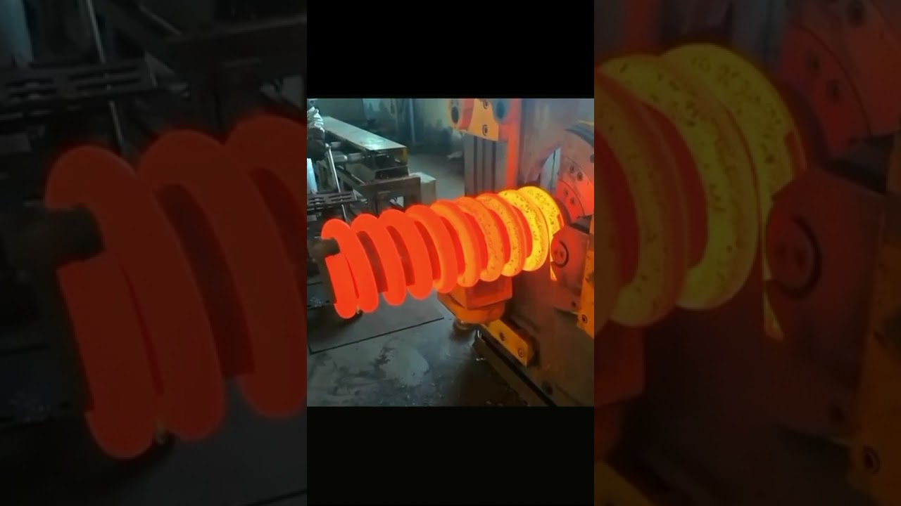 How  Giant Springs Are Made – Hot Steel Coil Forming Process!