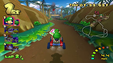 Mario Kart: Double Dash!! 150cc Race on Dino Dino Jungle