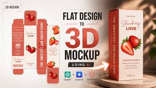 How to Convert Flat Packaging Design into a Realistic 3D Mockup Using AI (FREE & Easy!)