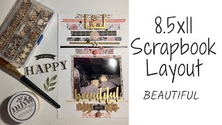 8.5x11 scrapbook process video | beautiful | jaymithescrapper