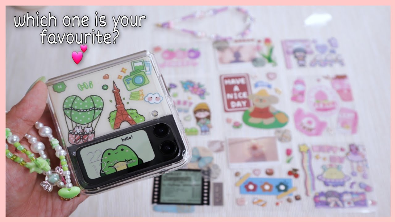 Decorating Samsung Galaxy Z flip 3 (cute, aesthetic, vintage ideas