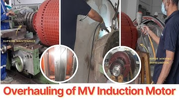 How to overhaul MV Wound Rotor Induction Motor | Slip rings rectification | Motor Service & Testing