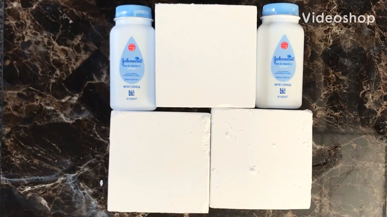 Baby Powder covered Gym Chalk + Fluffy Powder Play!! - YouTube