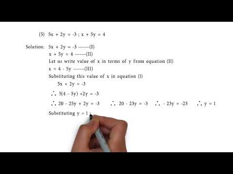 5x 2y 3 And X 5y 4 Practice Set 1 1 Q2 5 Linear Equation