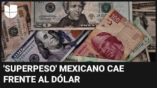 'Superpeso' mexicano cae frente al dólar: ¿por qué hay temor en el mercado financiero de México?