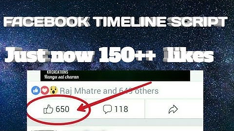 New 2018 Facebook Timeline script || just now 150++  Lile...