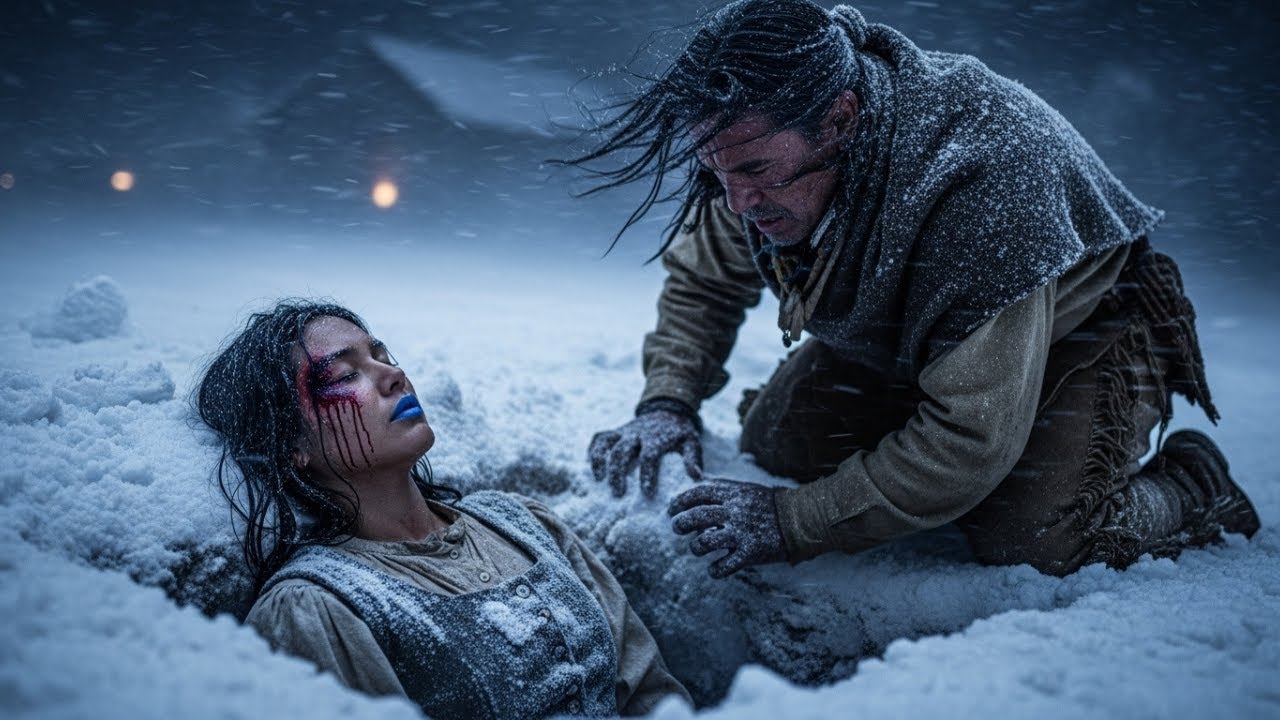 SU ESPOSO LA ENTERRÓ EN LA NIEVE CREYÉNDOLA MUERTA… PERO UN APACHE LA ENCONTRÓ AÚN RESPIRANDO