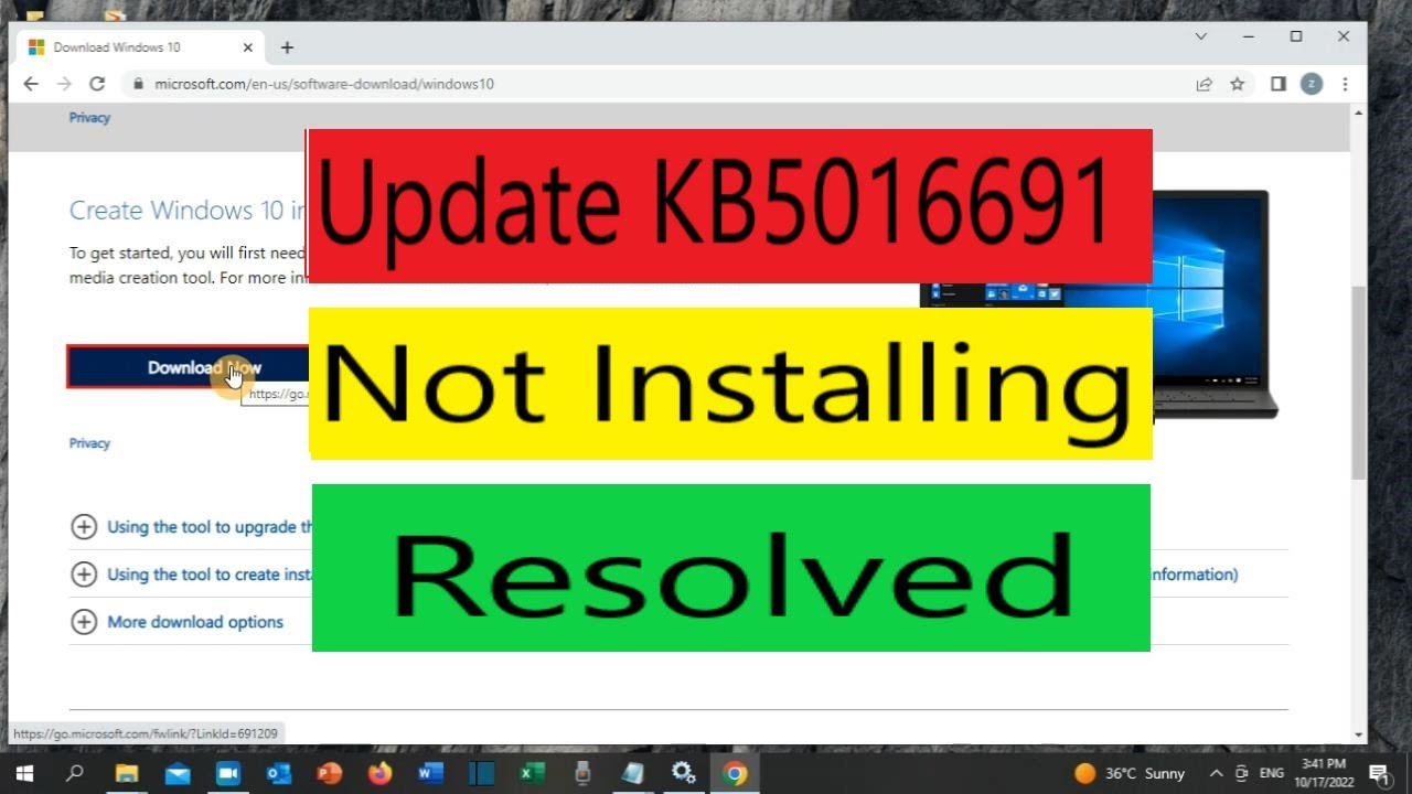 Fix KB5016691 Windows Update Not Installing/Downloading